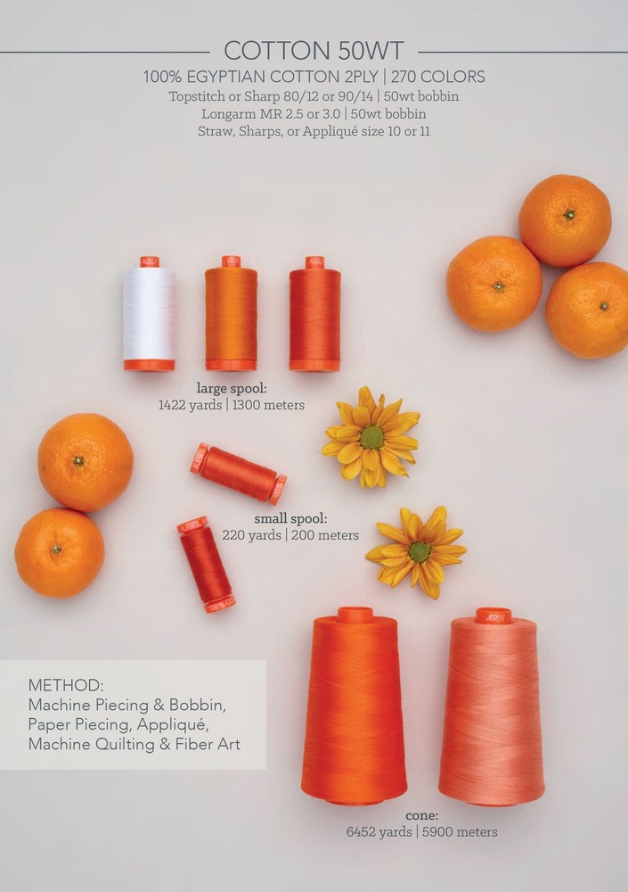 Rust 2355 | 50wt Large Spool 1300M / 1422Y | Aurifil