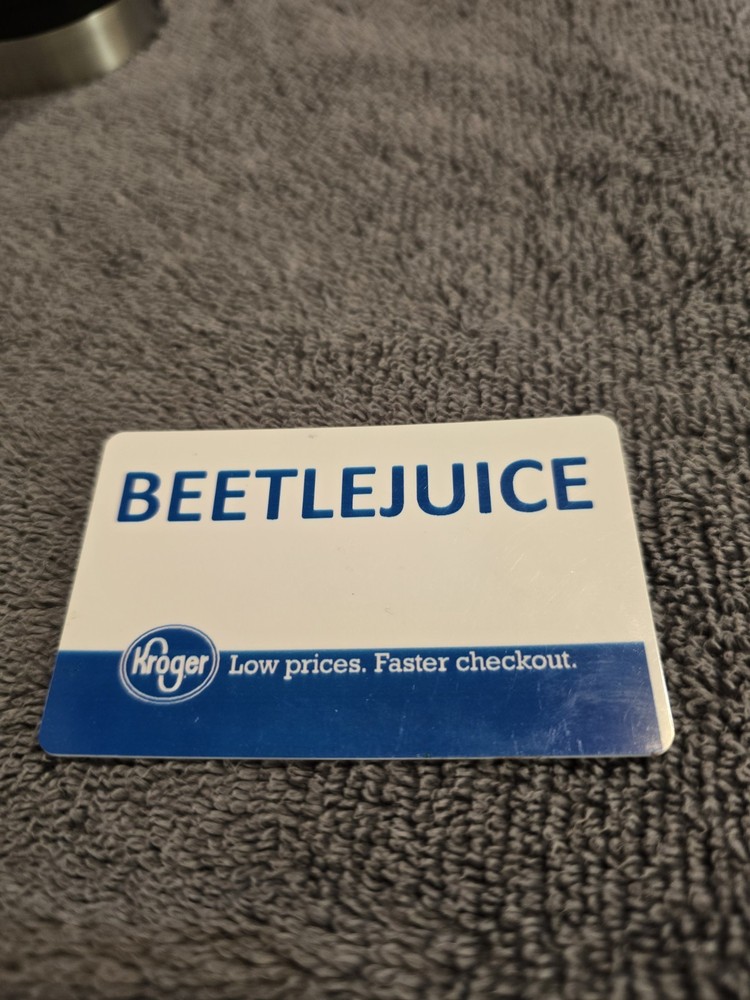 Beetlejuice Kroger Name Tag Badge Used No Pin
