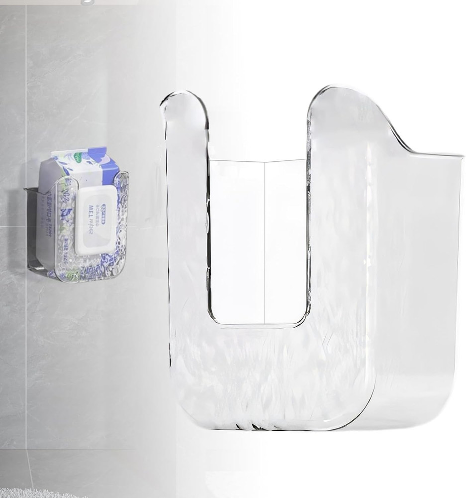 Kitchen Wipes Storage, Flushable Wipes Holder for Bathroom, Wall-Mounted Tissue