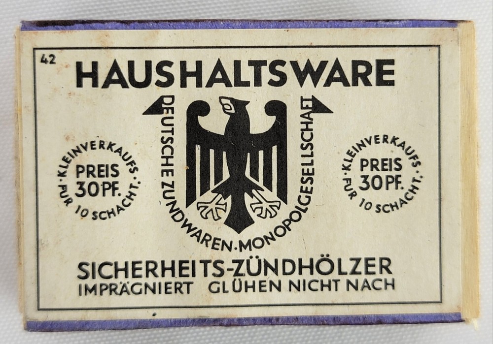 RARE WW2 GERMAN HAUSHALTSWARE MATCHES