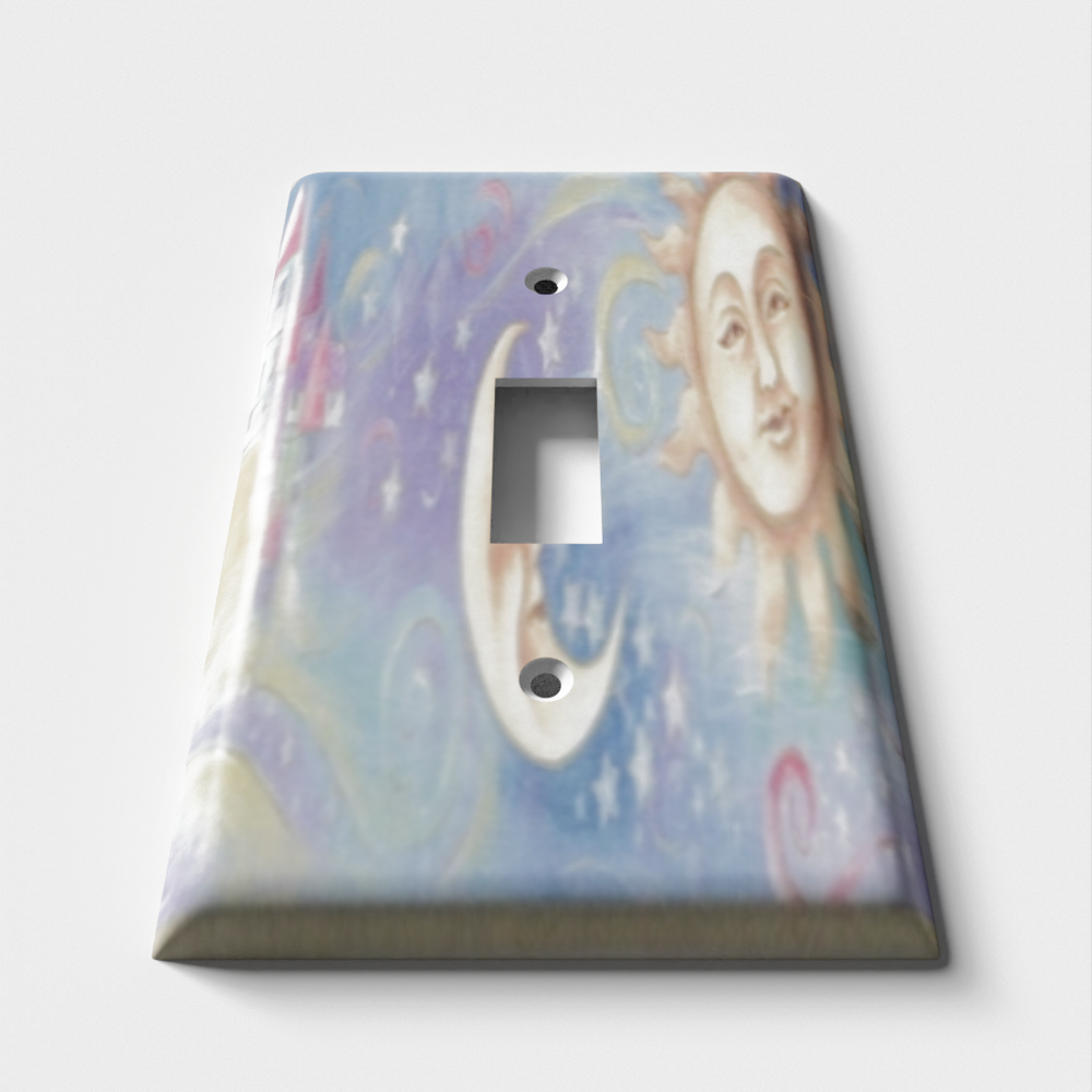 SnazzySwitch Sun And Moon Decorative Light Switch Plate Cover