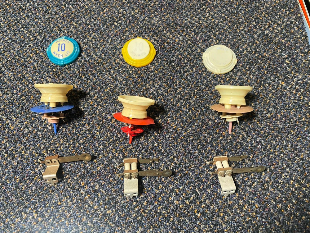 3 1960'S WILLIAM DEAD BUMPER ASSEMBLIES WITH SWITCHES USED