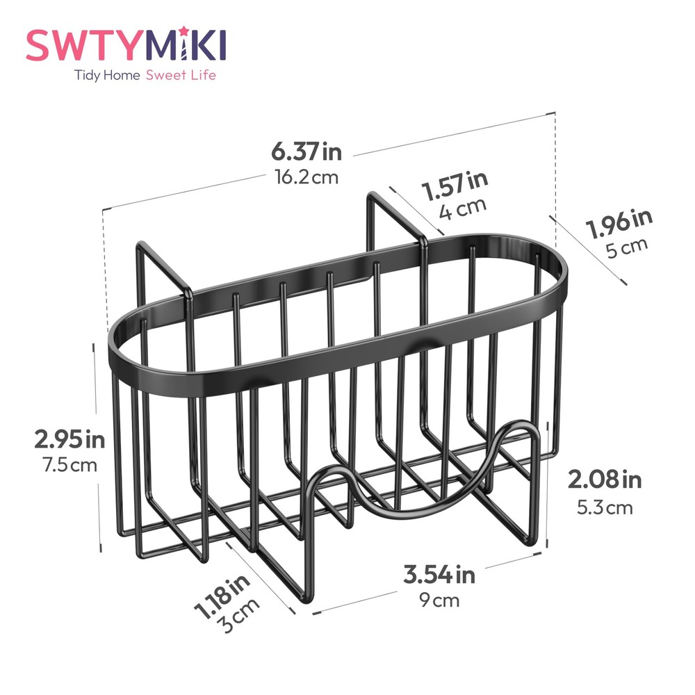 Sponge Holder for Kitchen Sink - Movable Kitchen Sink Caddy with M Shape Hook...