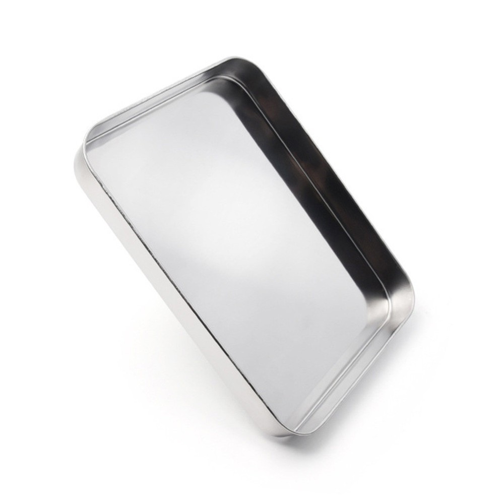 10 Inch Stainless Steel Bakeware Rectangular Rice Noodles Plate
