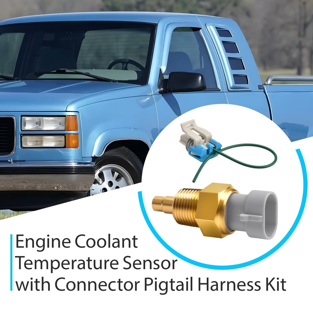 213-77 Engine Coolant Temperature Sensor with Connector Pigtail Harness Kit...