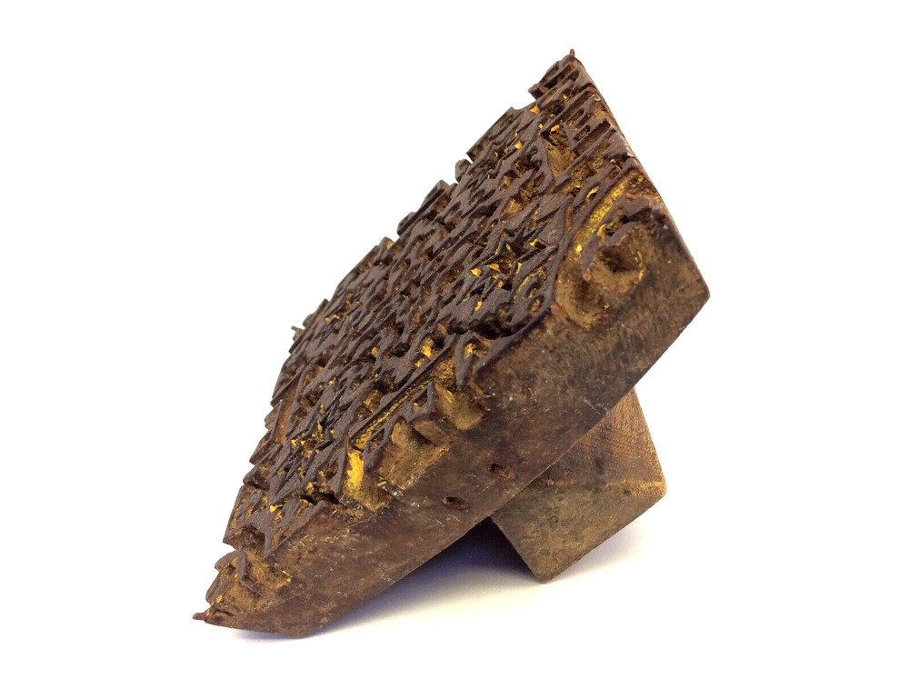 Antique Primitive Star Pattern Stamp Mold Print Making Design Blotter