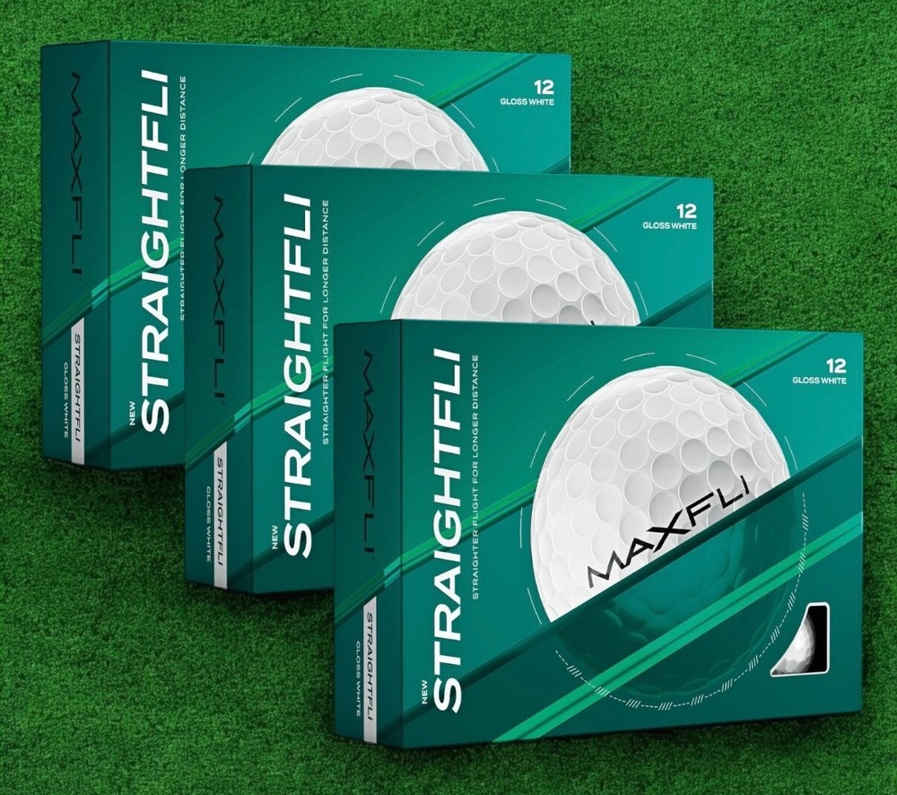 Maxfli StraightFli Golf Balls BULK 36 Pack - Gloss White