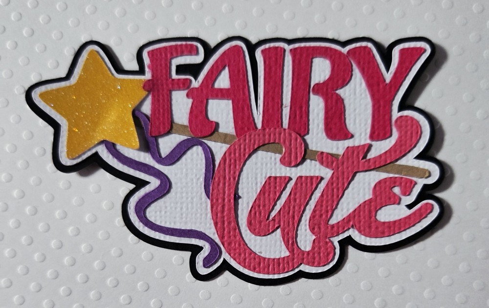 Fairy Cute Title. Scrapbook, Card Making Paper Piecing