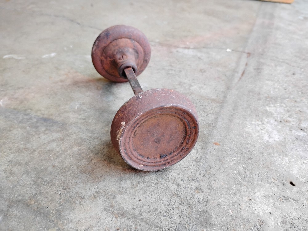 Vintage Pair Metal Door Knobs Victorian style Classic Rusted
