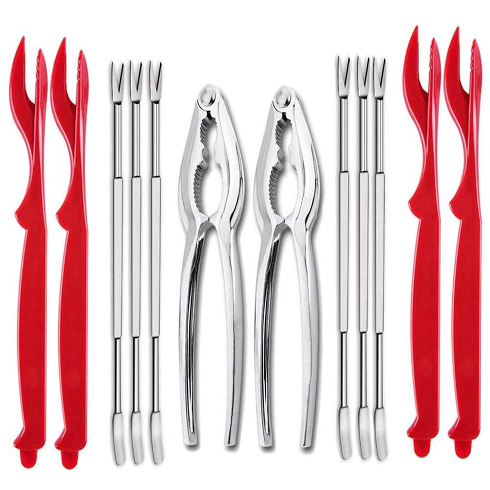 12 Pack Seafood Tools Set Nut Crackers for Crabs Lobsters Leg Crackers