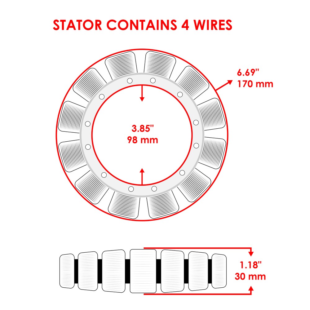 Stator for Mercury Outboard 40Hp 40 Hp 2-Stroke Engine 1994-2006