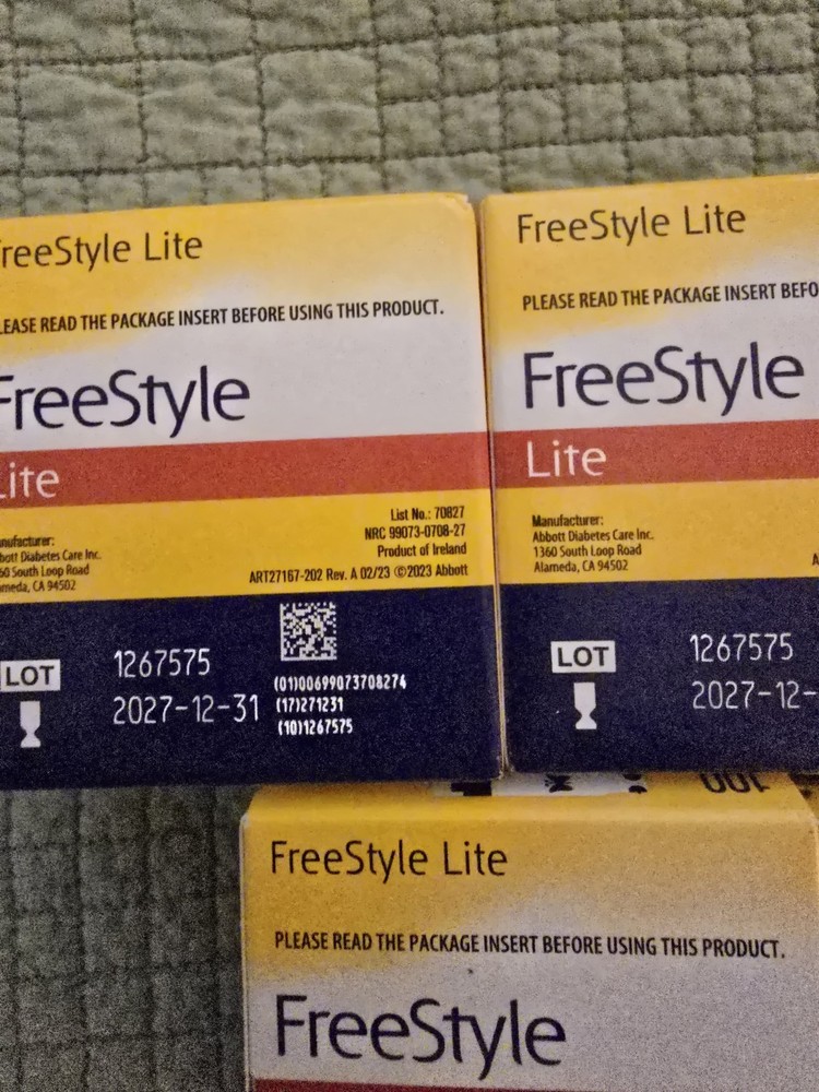 Freestyle Lite Blood Glucose Test Strips (5 boxes - 100 each)