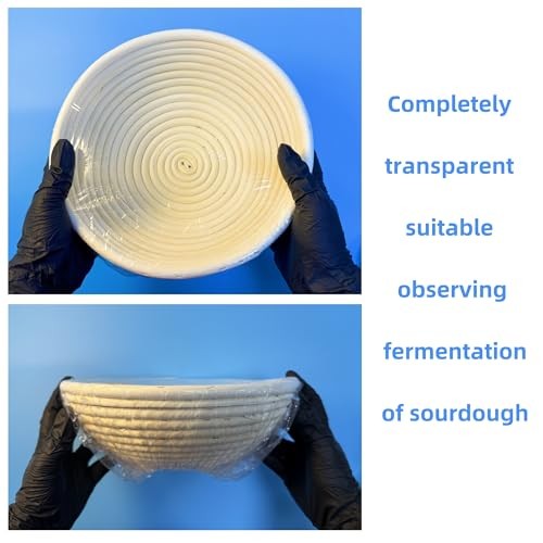 100 Bowl Covers Bread Proofing Large Shower Cap Plastic Wrap for Diameter 13"