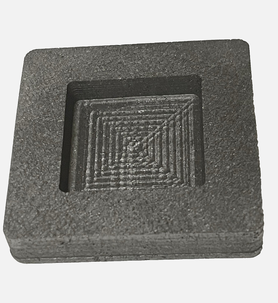 2 oz Square Graphite Silver (AG) Ingot Mold for Silver Casting