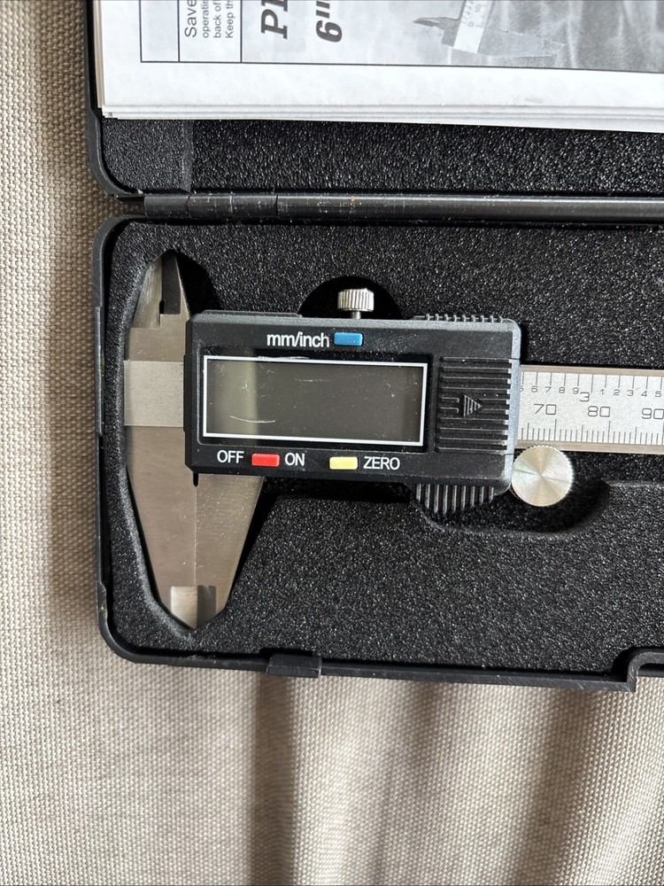 Nice Pittsburgh 6” Digital Caliber With Case/extra Battery 229