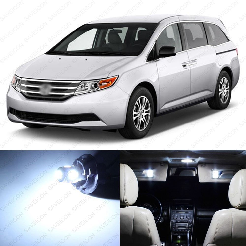 18 x White LED Lights Interior Package Kit for Honda Odyssey 2011 - 2017 + Tool