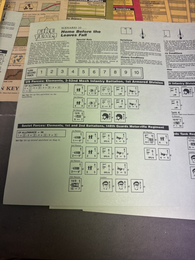 West End Games Fire Team Modern Squad Level Command 99% Complete 10210 READ*