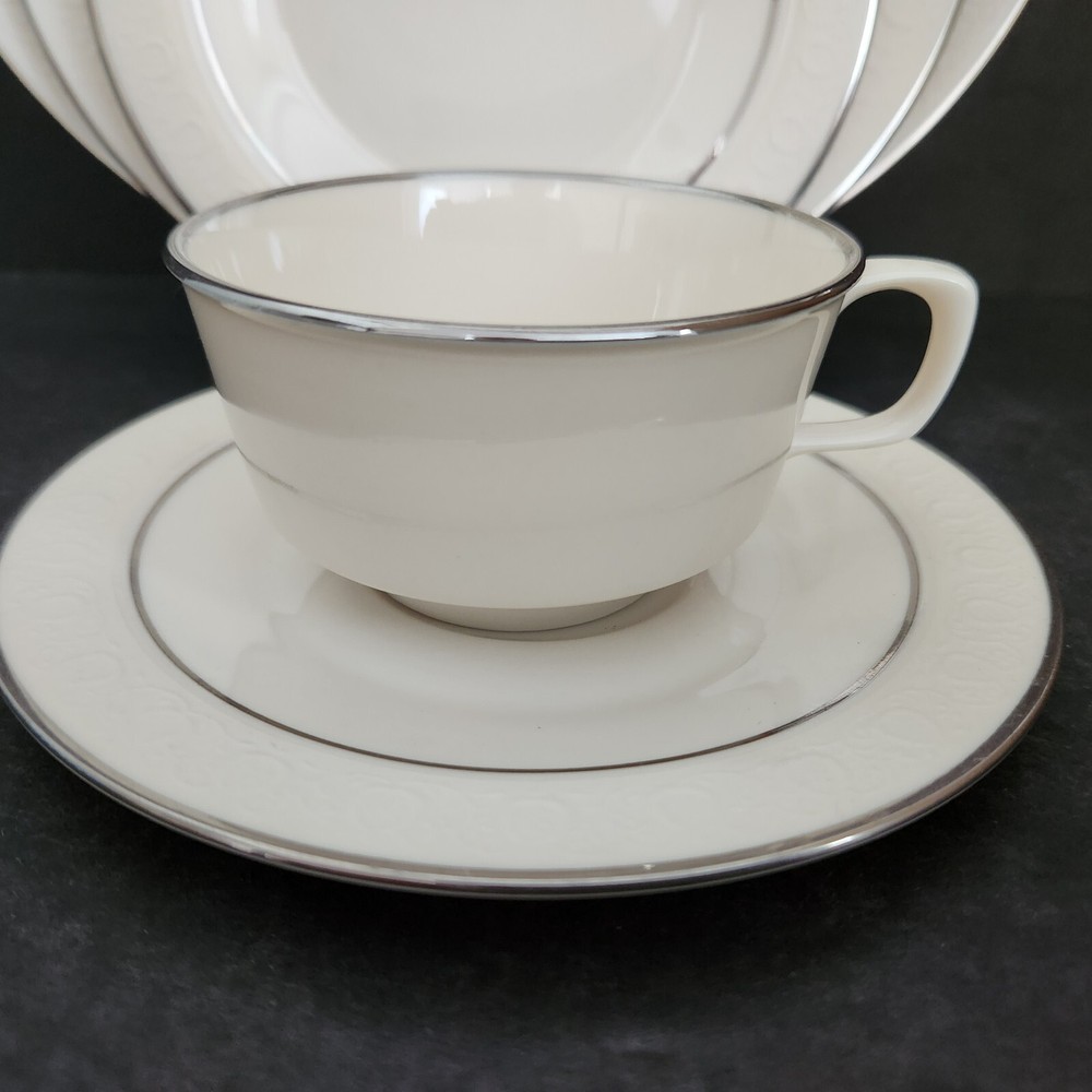 Moon Glow by Franciscan 5 Pc. Place Setting. Platinum Trim.
