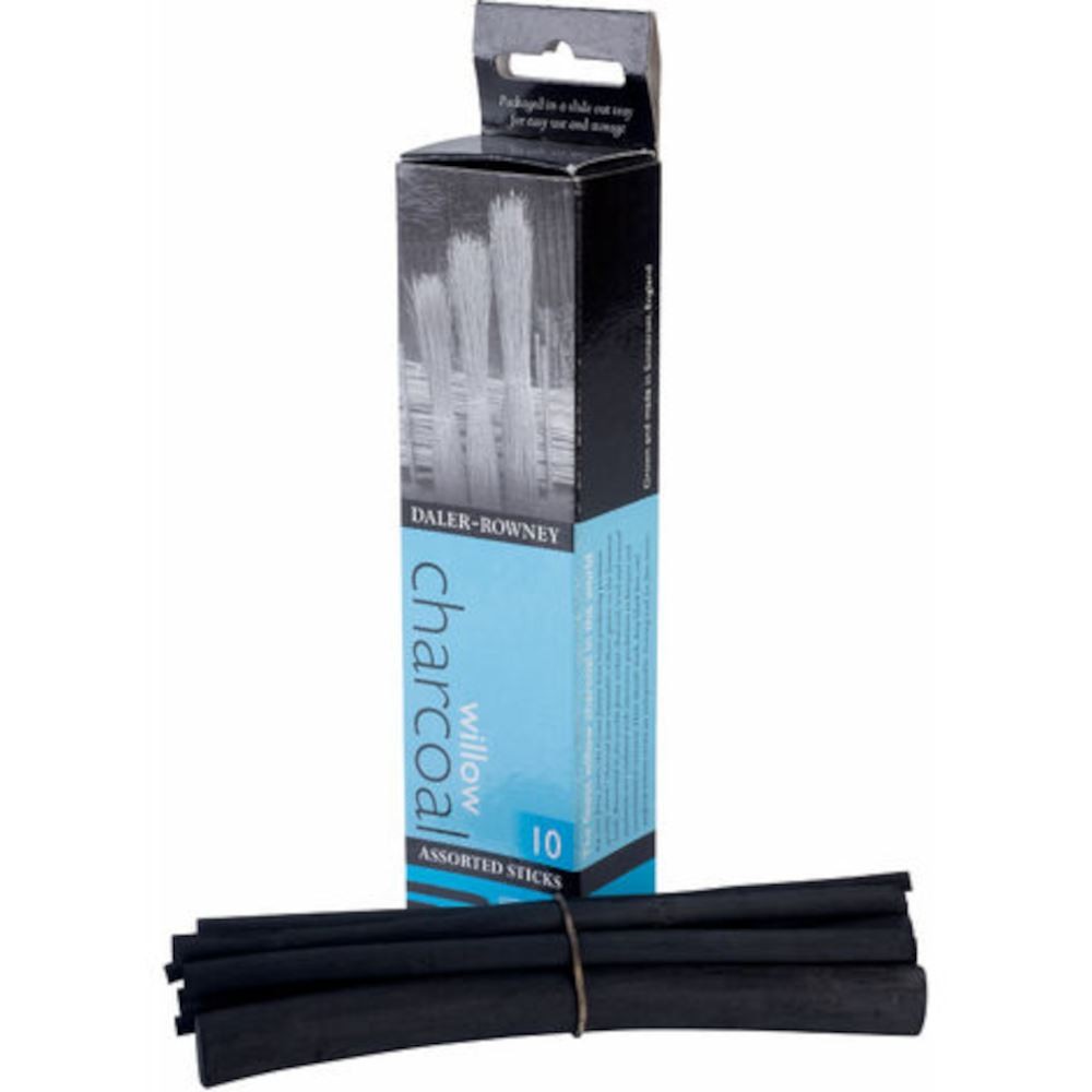 Daler Rowney Artists Willow Charcoal Assorted 10pk