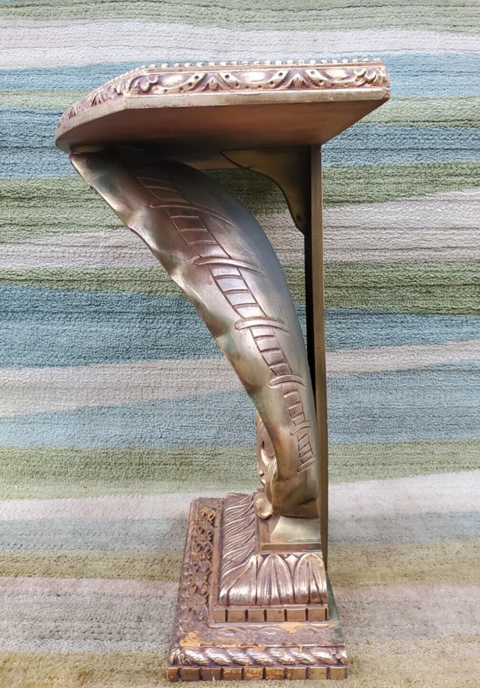 Hollywood Regency Grosfeld House Gilded Shell Console Table Clamshell