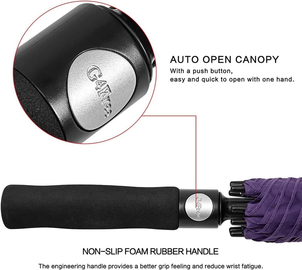 Golf Umbrella Oversized Waterproof Windproof Vented Auto Open 62 Inch