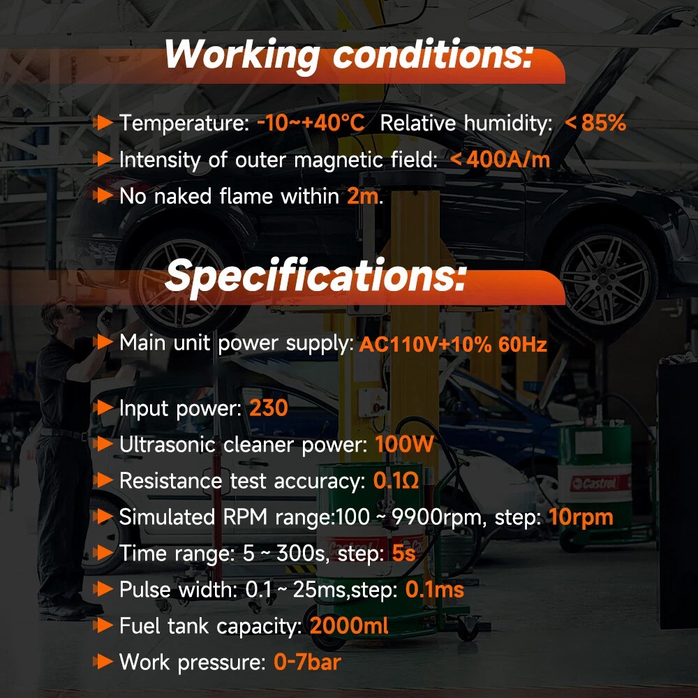 ANCEL ANJ400 Fuel Injector Cleaner Tester Low-resistance Injector Test Function
