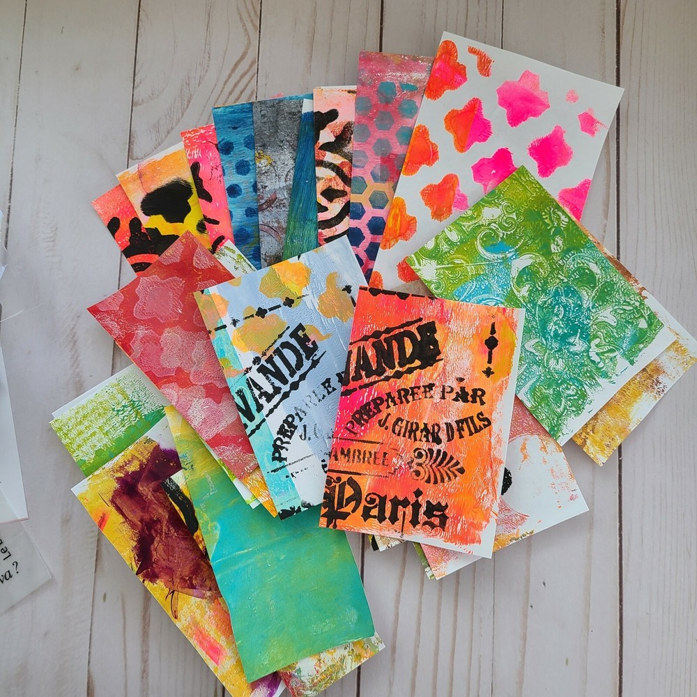 Hand Painted Collage Paper