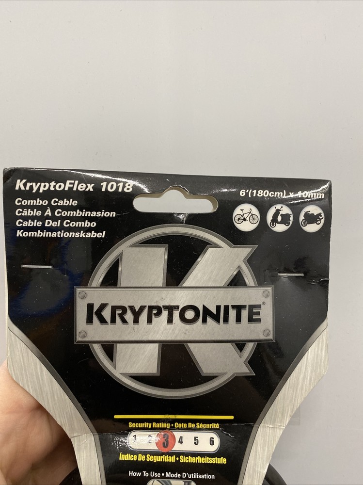 Kryptonite 6' KryptoFlex 1018 Combo Cable 005216 Six Foot Cable Length