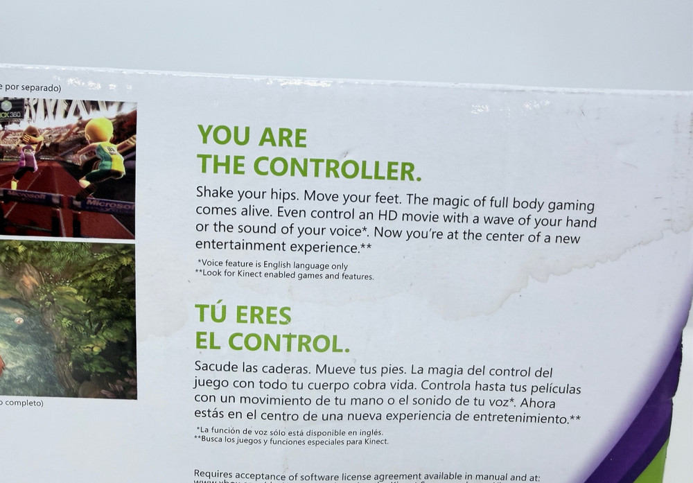 Microsoft Kinect Sensor Xbox 360 & Kinect Adventures- TESTED & WORKS