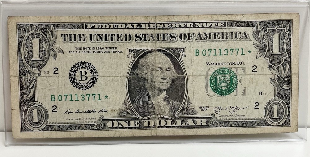 $1 2013 B Duplicate DC Star Note B07113771