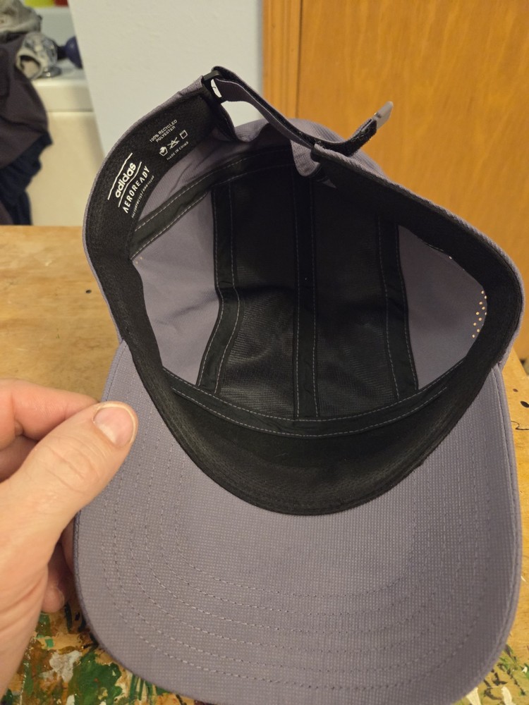Adidas Aeroready Strapback Running Golf 5 Panel Cap Lavender Active Polyester