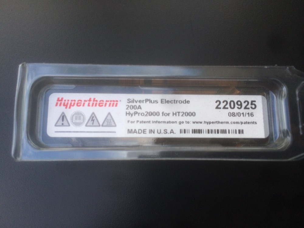 NEW Hypertherm 220925 Electrode, Hypro2000 200A Silverplus Ms