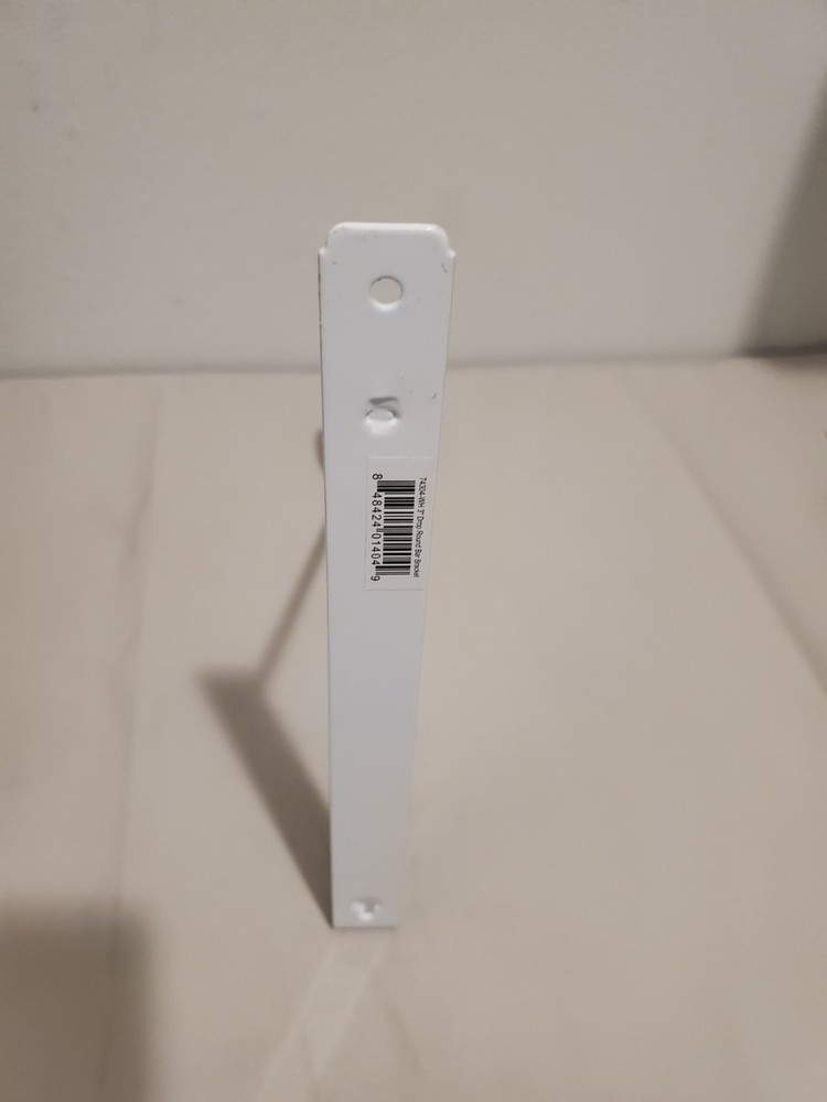 White Heavy-Duty Shelf Bracket and Rod Support