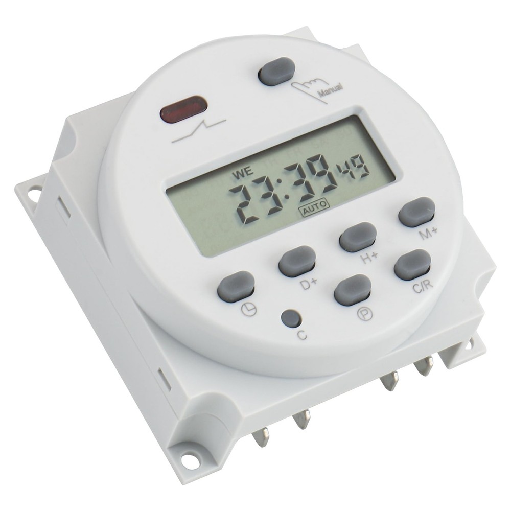 Time Switch Relay,Digital LCD Programmable Timer,110V AC Input,200-250V 16A O...