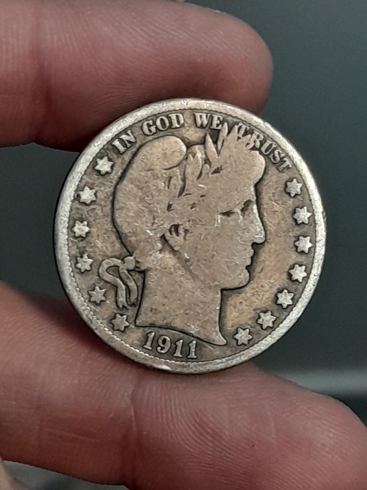 1911- P Barber Half Dollar