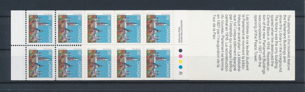 CANADA 926Bc MNH, Booklet BK93, 1987