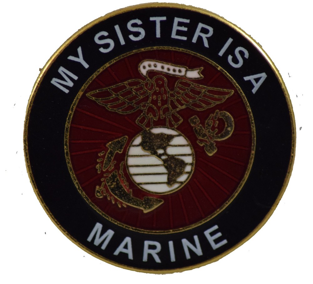 MY SISTER IS A MARINE HAT PIN
