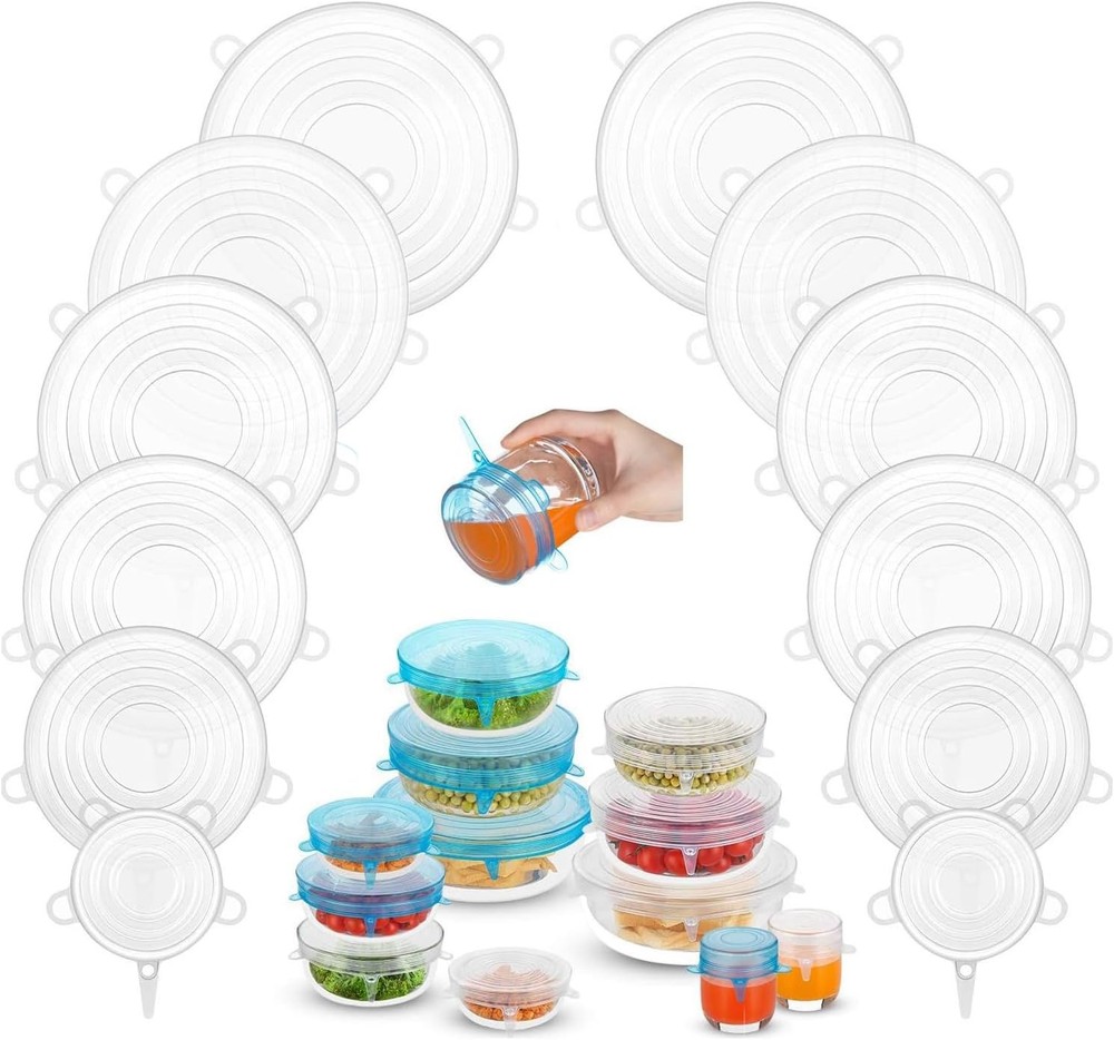 Silicone Stretch Lids Zero Waste Reusable Silicon Container Lid Covers Leftover