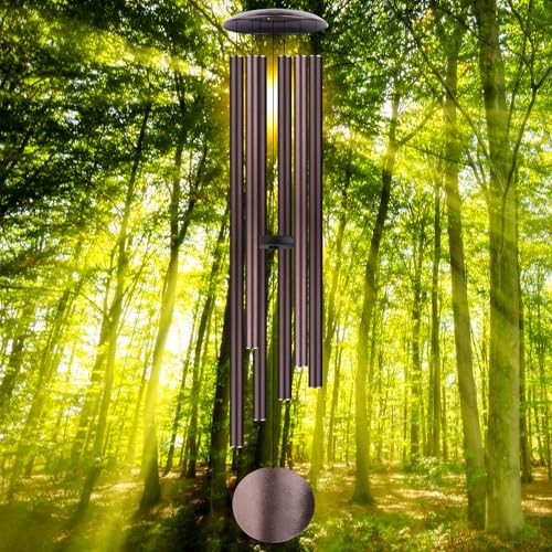 54" Large Wind Chimes for Outside Deep Tone - Gift Box Packaged, Bronze