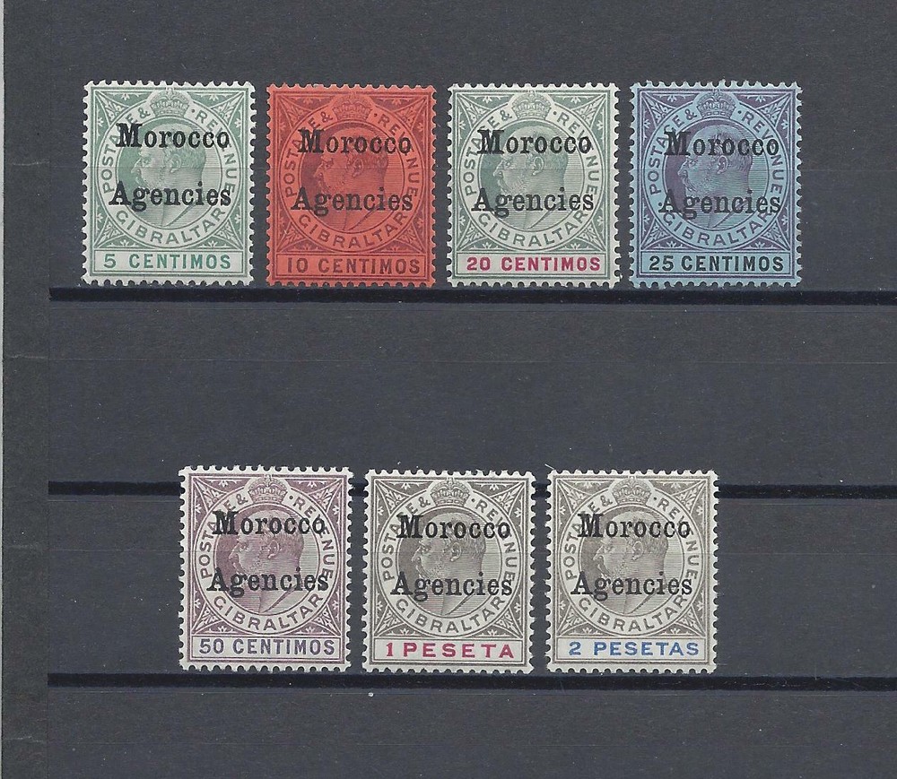 MOROCCO AGENCIES 1903/05 SG 17/23 MINT