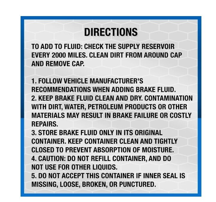 Super Tech DOT 3 Brake Fluid, 12 oz