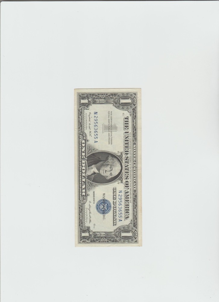 1957-A Silver Certificates in lightly circulated condition