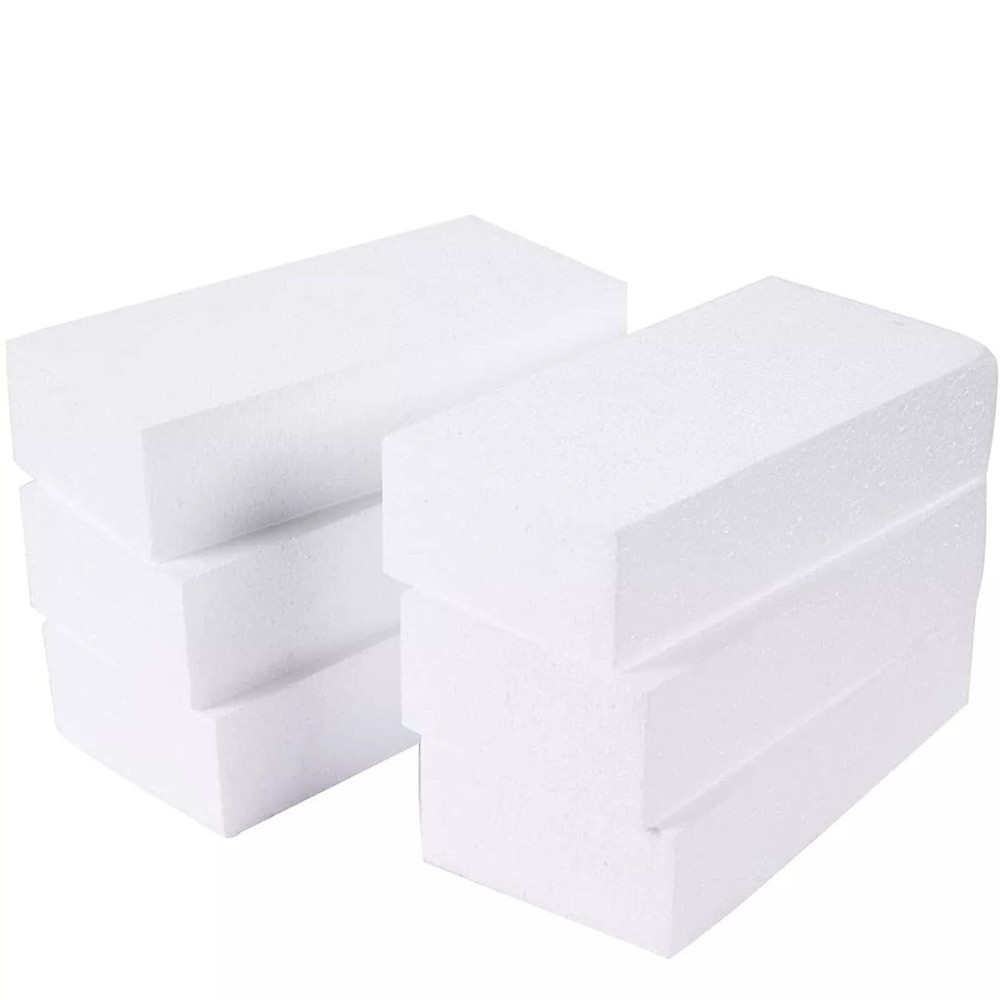 24 Pack EPS Polystyrene Foam Blocks 8x4x2 Inch for Crafts DIY Projects