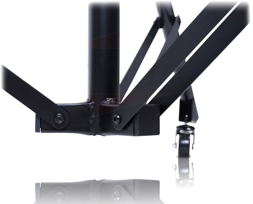 Recording Studio Microphone Stands on Casters - Tall Telescoping Boom Arm Mount