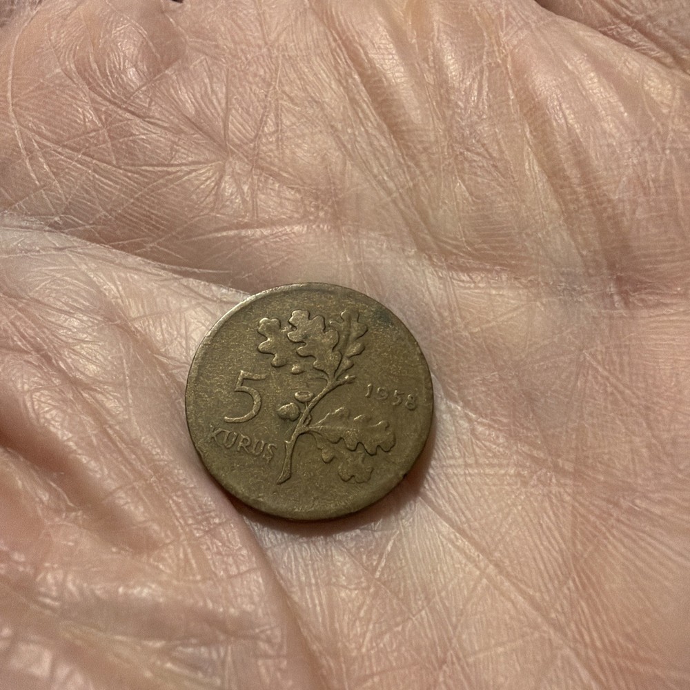 1958 TURKEY 5 KURUS COIN - #B7573