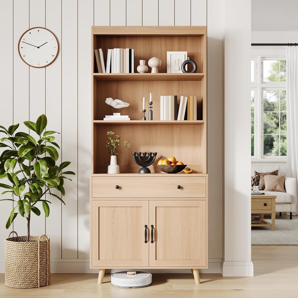 Sideboard Buffet Cabinet with Drawers & Doors, Multi-Functional Storage for Room