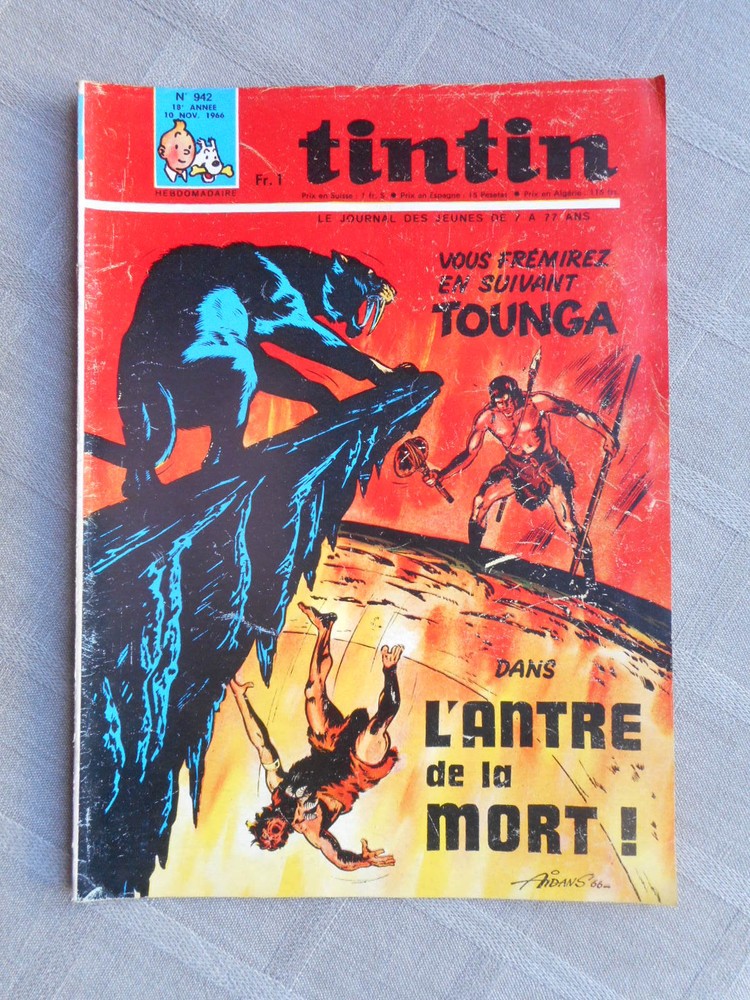 Hebdo Tintin 1St Series No. 942 Correct Condition