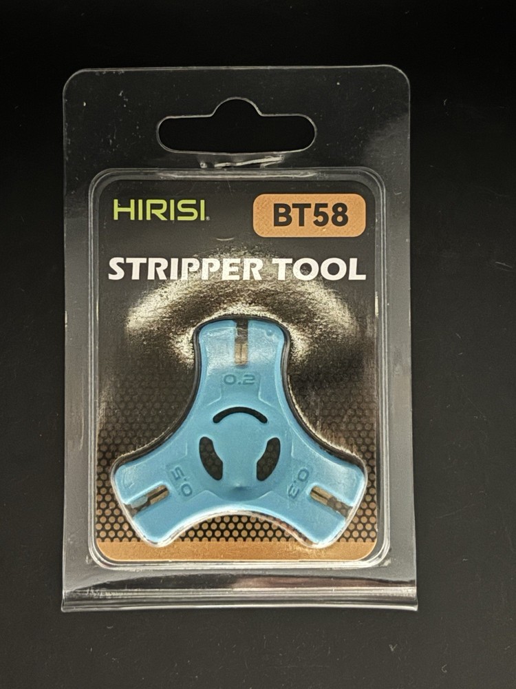 Coated braid Stripper Tool - 3 Sided - Strips .02mm, 0.3mm, 0.5mm Coated Braids