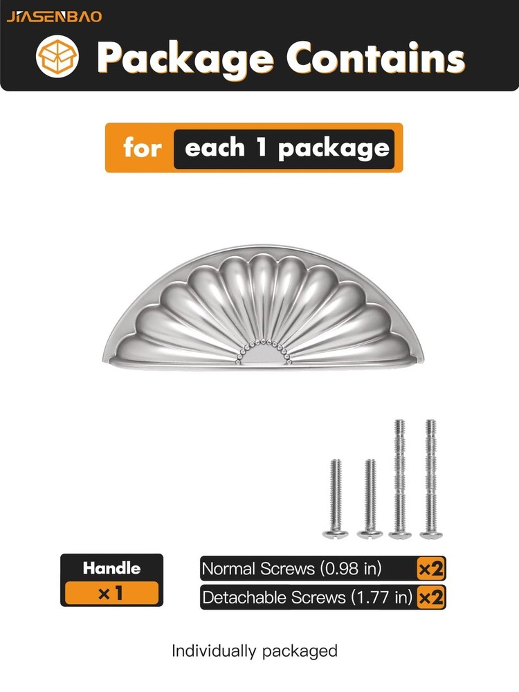 Brushed Nickel Cabinet Cup Pulls 3" Hole Center 10 Pack Silver Drawer Pulls K...