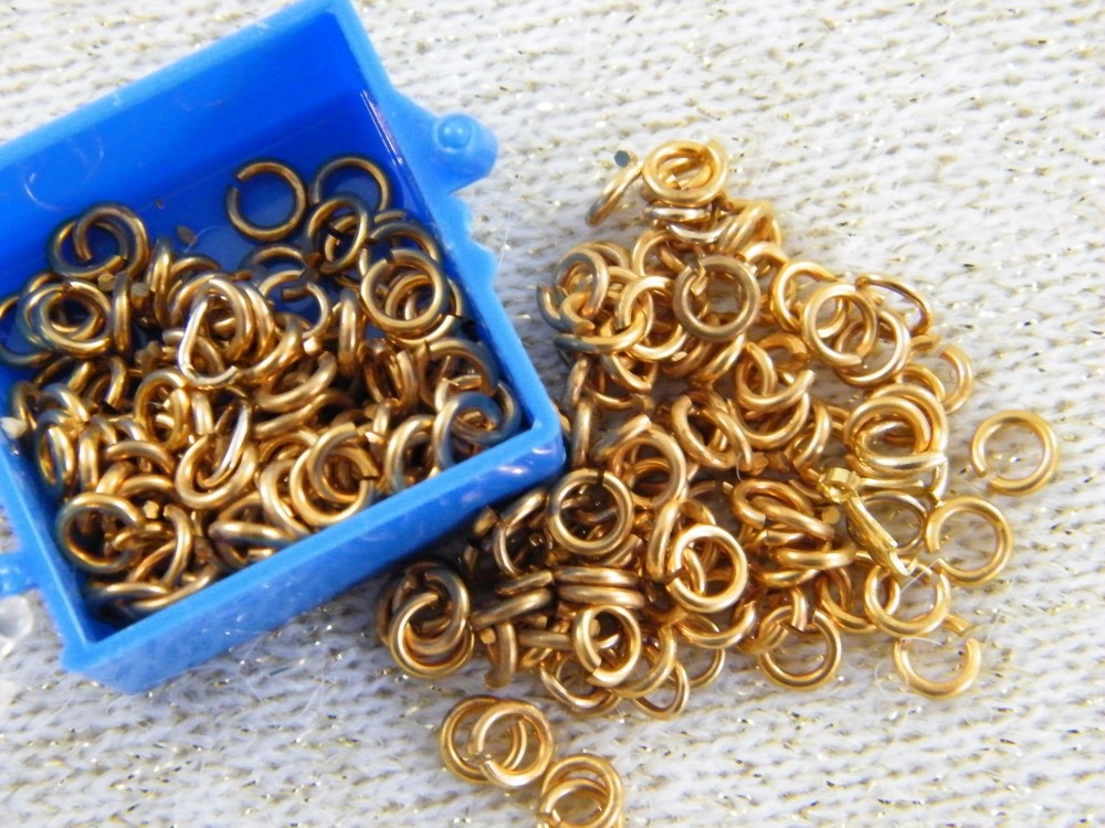 (550) GOLD TONE SPRING RING CLASPS 6MM ~ PLUS SOME O-RINGS